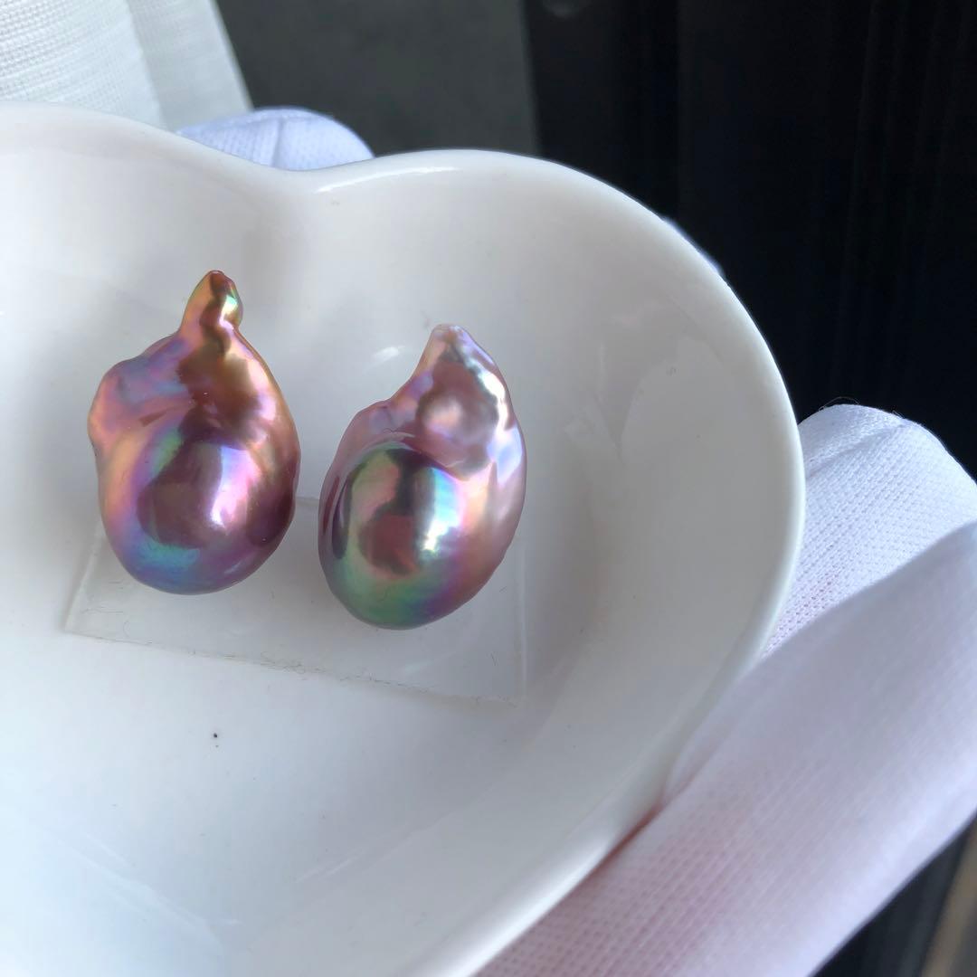 Sランク　本真珠　淡水バロックパール　ピアス　オーダー確認ページ