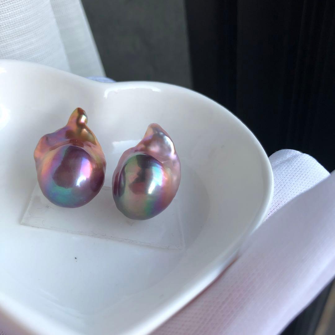 Sランク　本真珠　淡水バロックパール　ピアス　オーダー確認ページ