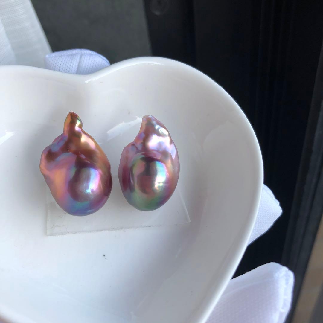 Sランク　本真珠　淡水バロックパール　ピアス　オーダー確認ページ