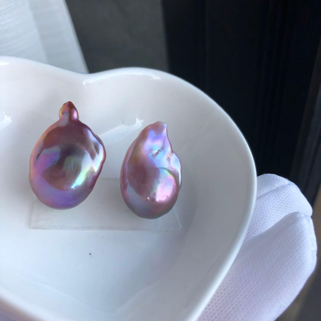 Sランク　本真珠　淡水バロックパール　ピアス　オーダー確認ページ