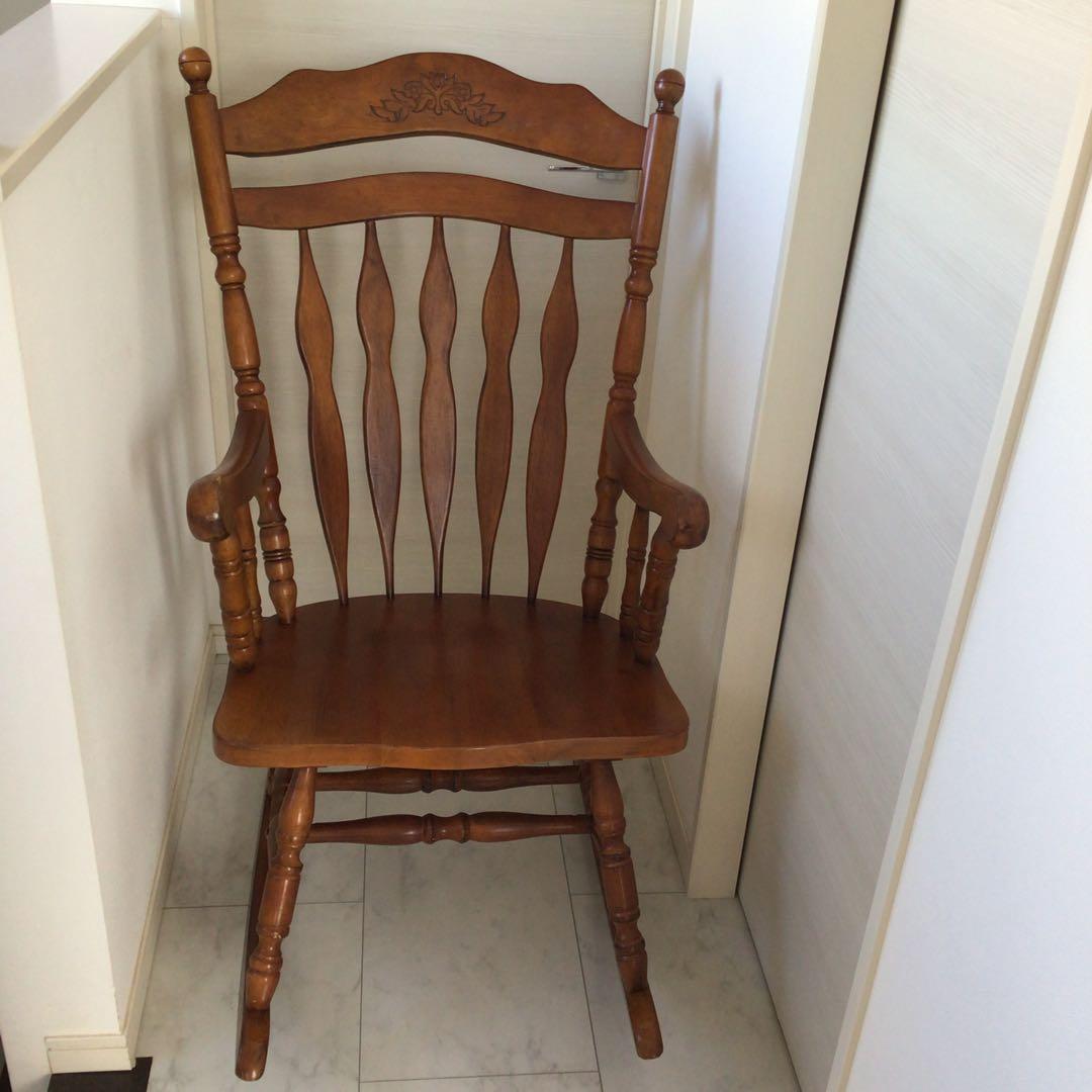 木製クラシックロッキングチェア