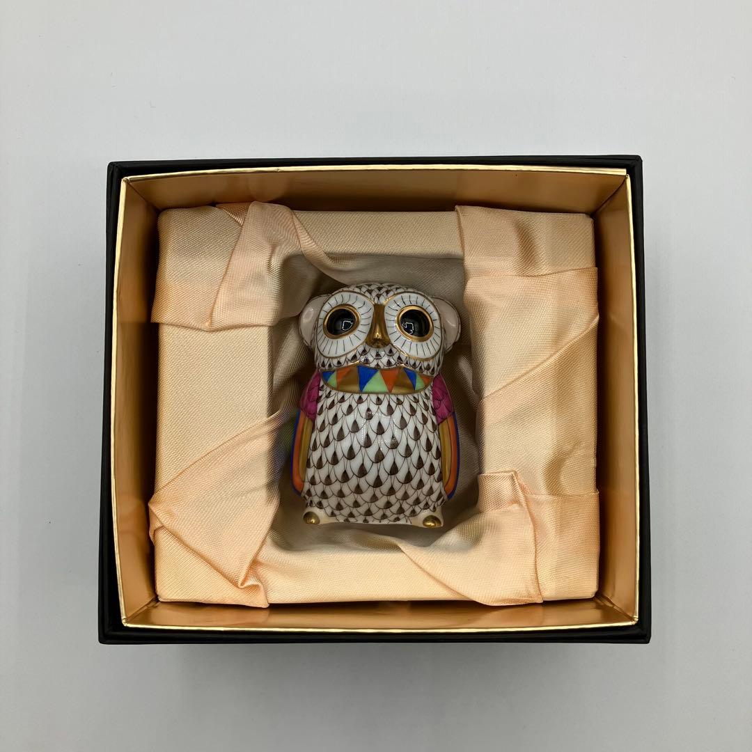 じゅん✨ヘレンド マヤのふくろう 442/3000 箱付 限定 置物 陶器