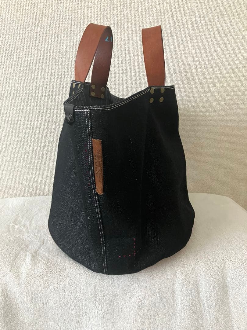 大人気ハンドメイド作家さん 大人シンプルデニムバッグ