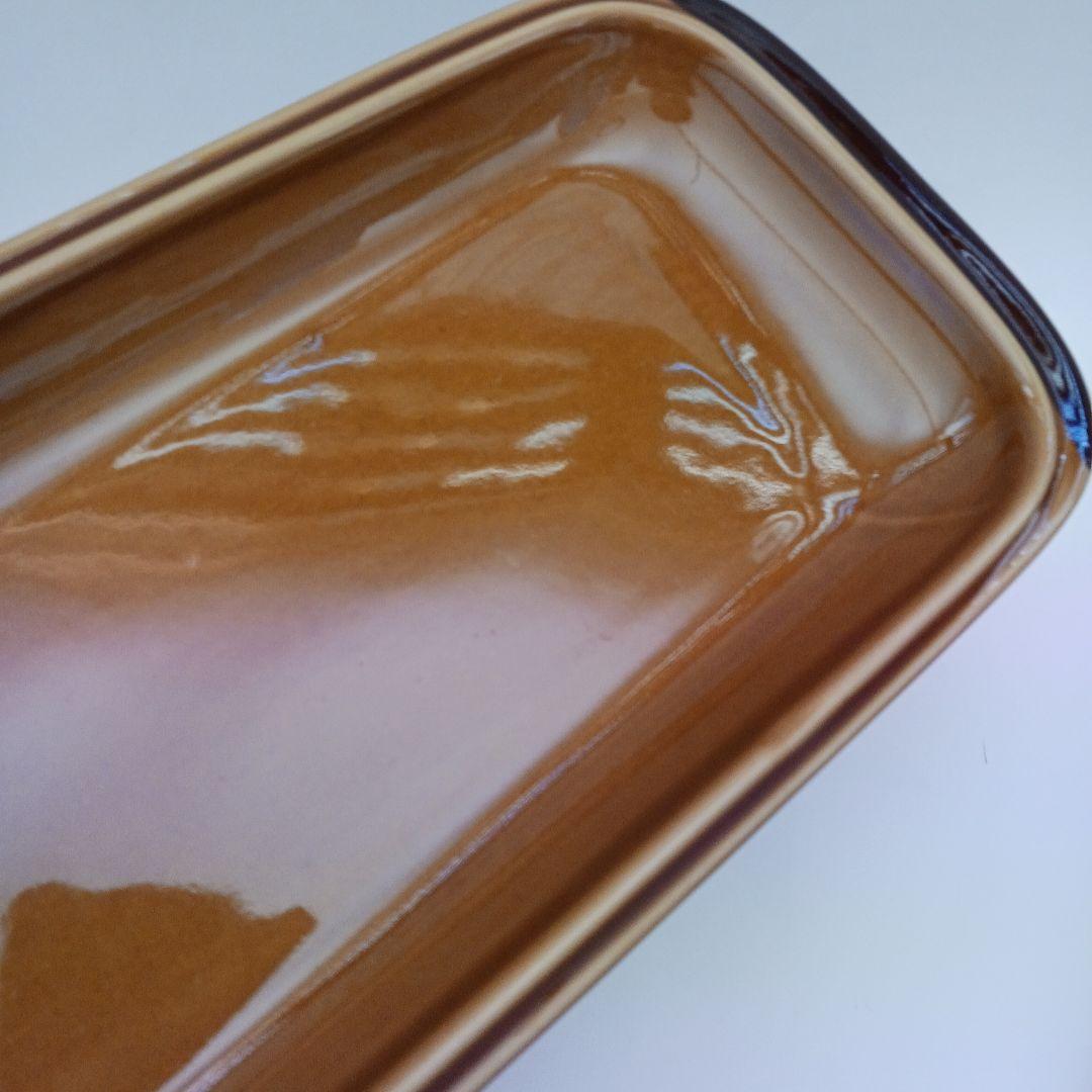 稀少　ノリタケ　ストーンウエア　大きめ長皿　3枚　ヴィンテージ　K.K　ブラウン