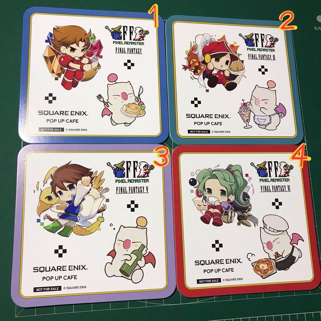 7点　FF　ファイナルファンタジー　ピクセルリマスター　コラボカフェ　コースター