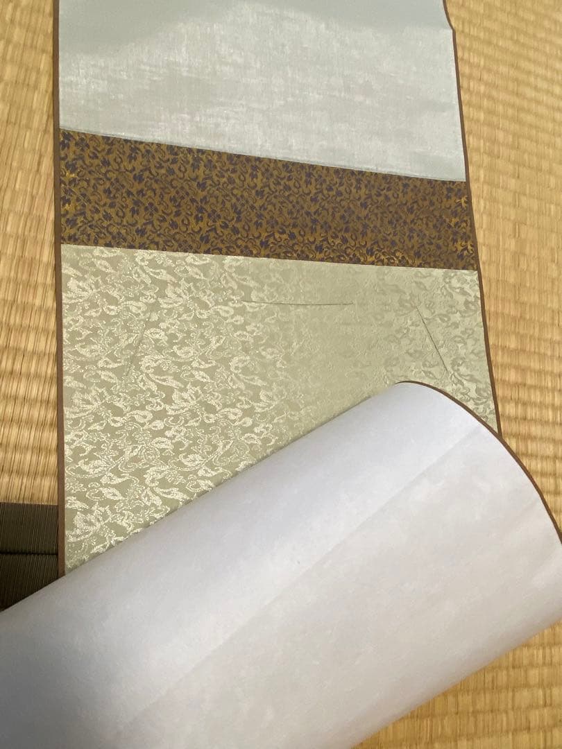 未使用保管品 色紙掛け軸 朝顔 青辰 美術品 装飾