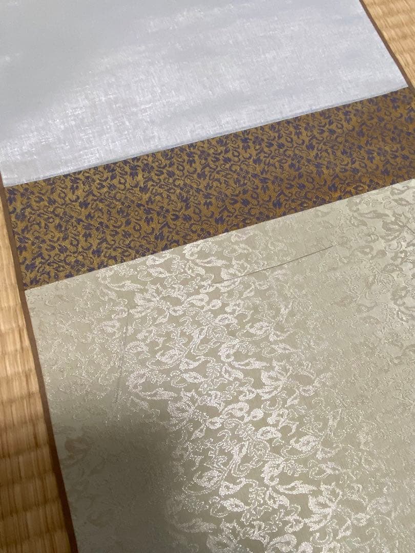 未使用保管品 色紙掛け軸 朝顔 青辰 美術品 装飾