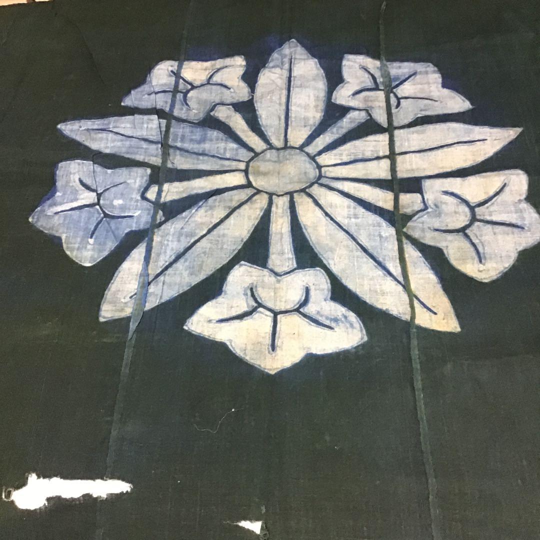 古布油単４枚繋がり濃緑布地、Ａ２３