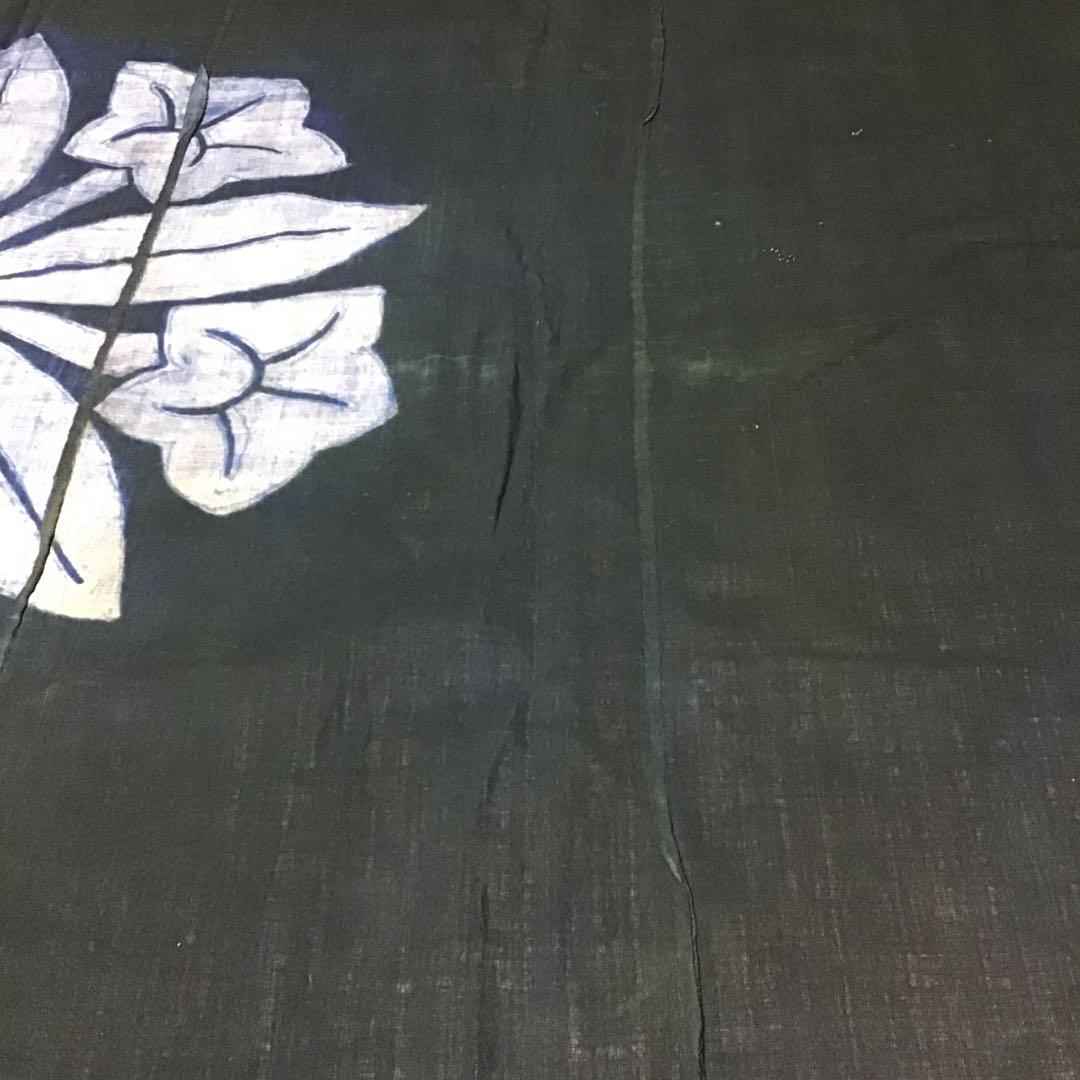 古布油単４枚繋がり濃緑布地、Ａ２３