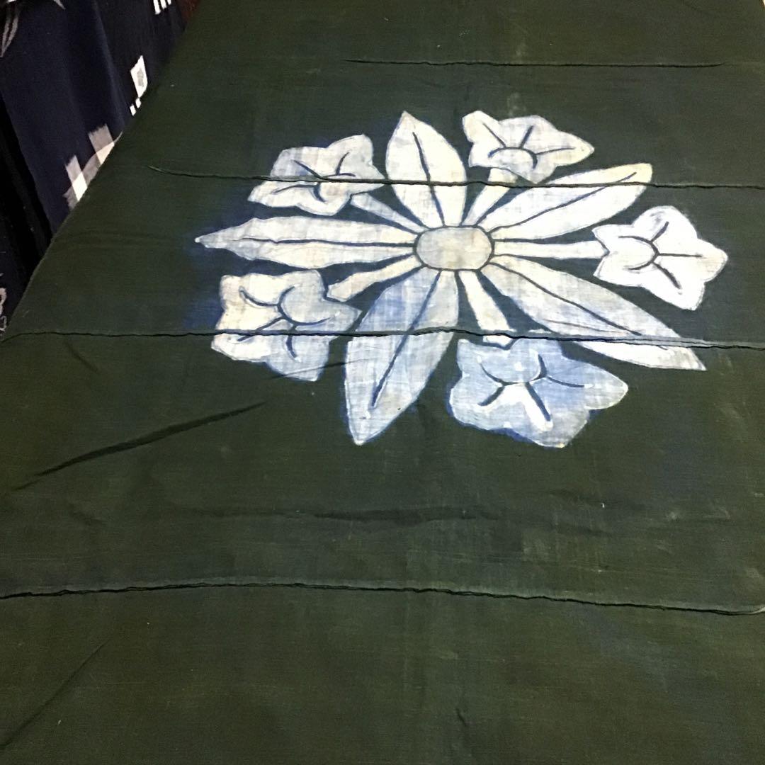 古布油単４枚繋がり濃緑布地、Ａ２３