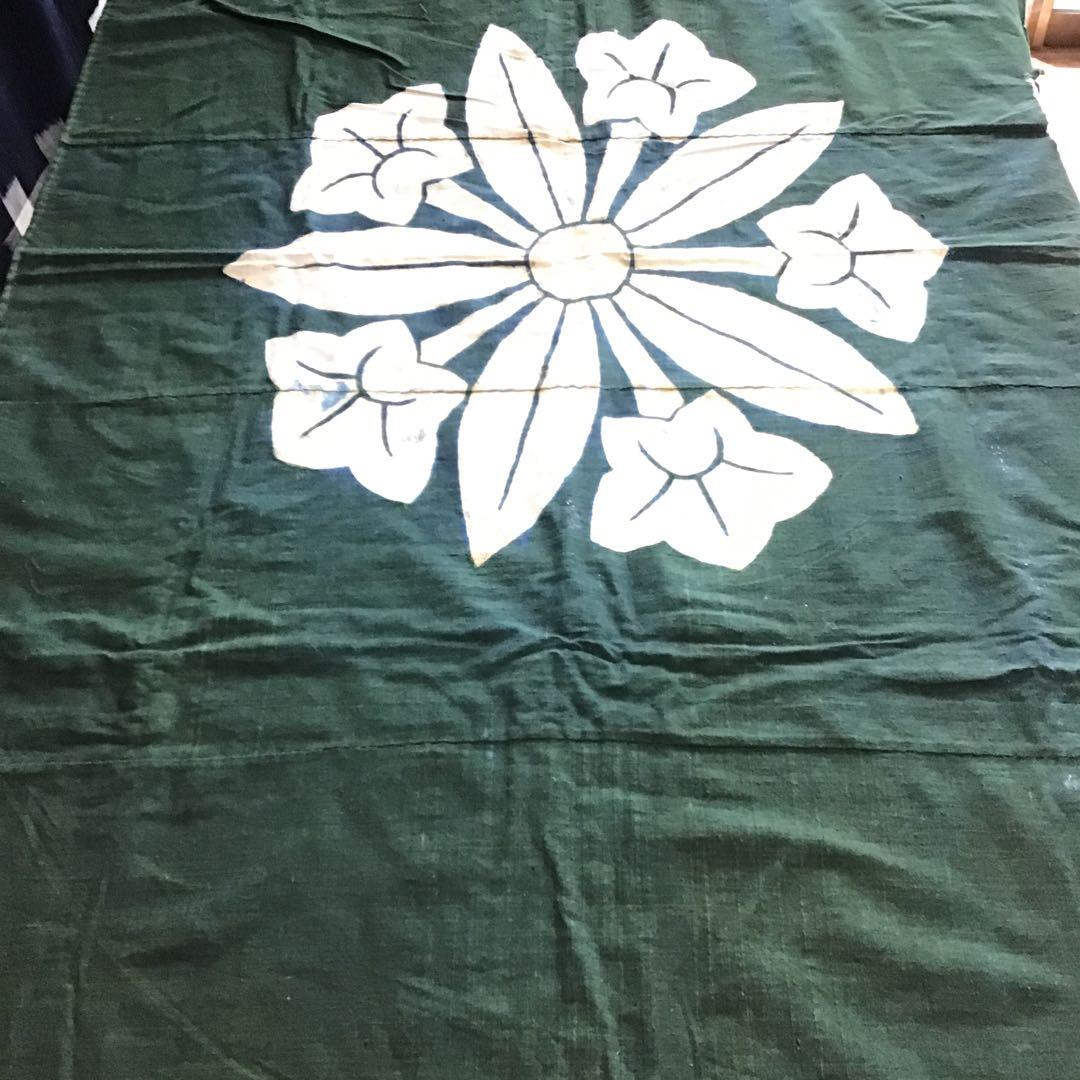 古布油単４枚繋がり濃緑布地、Ａ２３