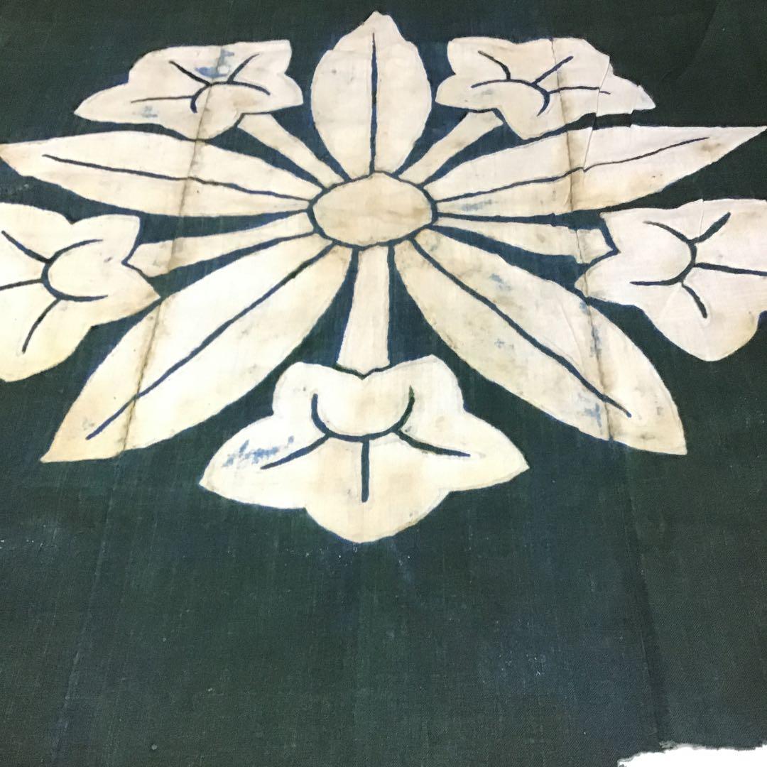 古布油単４枚繋がり濃緑布地、Ａ２３