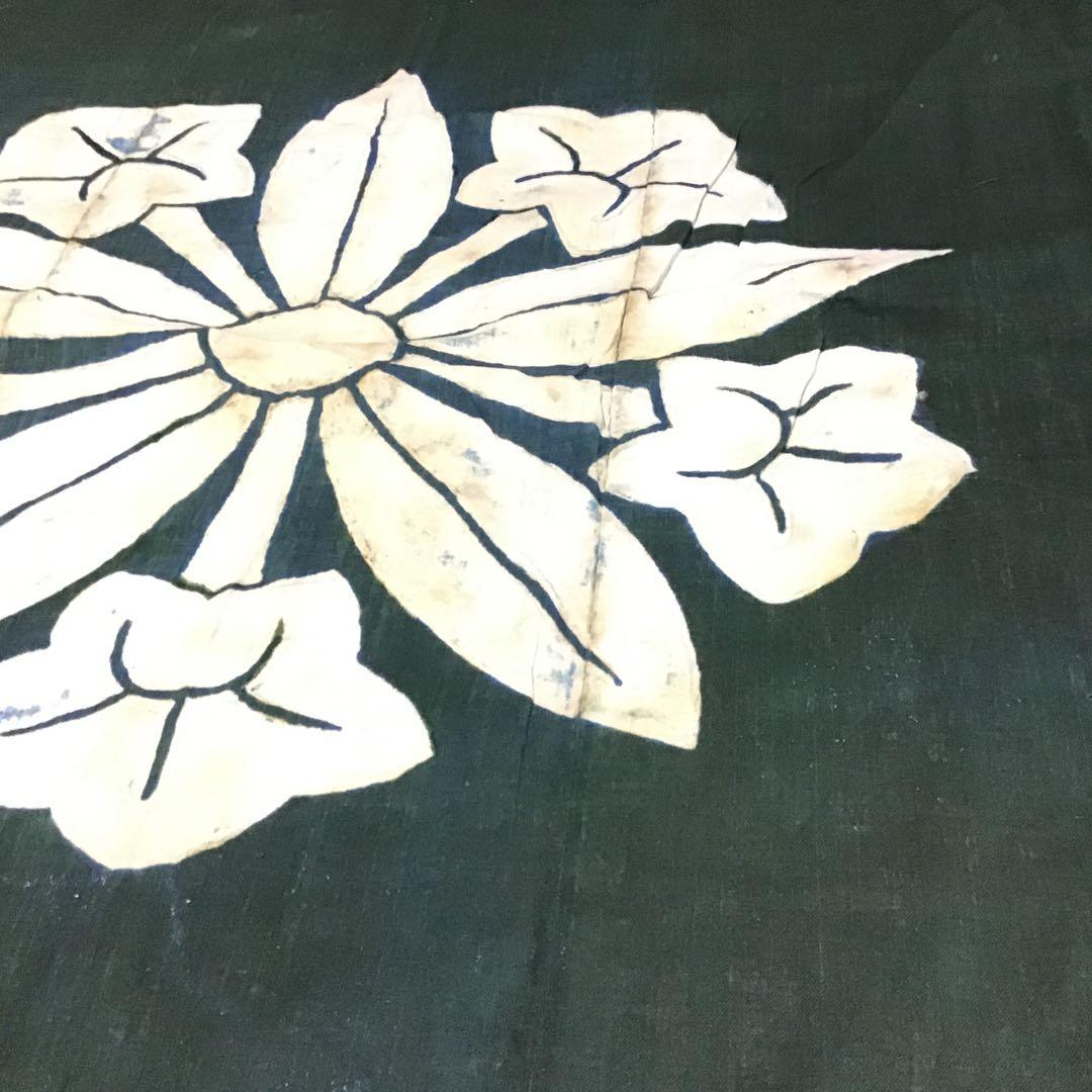 古布油単４枚繋がり濃緑布地、Ａ２３