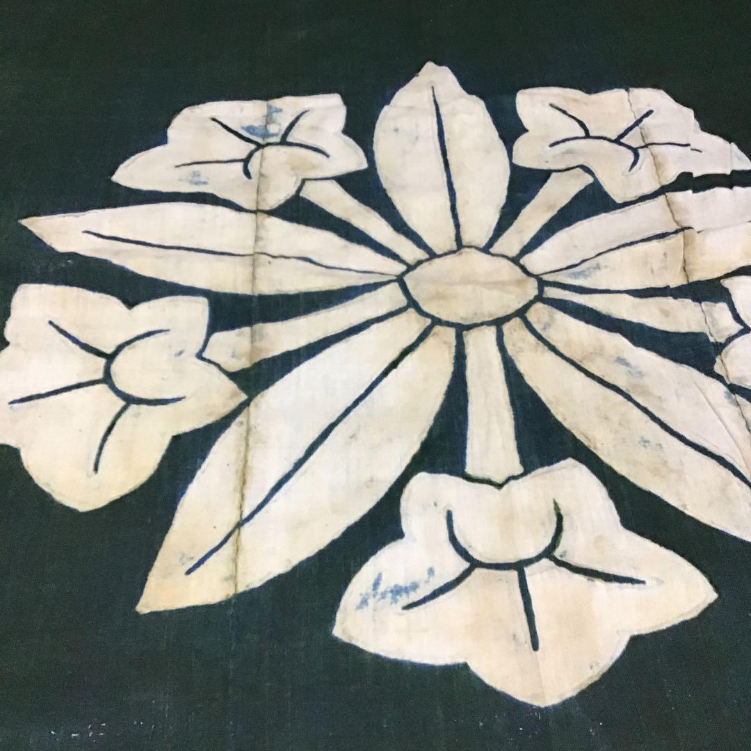 古布油単４枚繋がり濃緑布地、Ａ２３