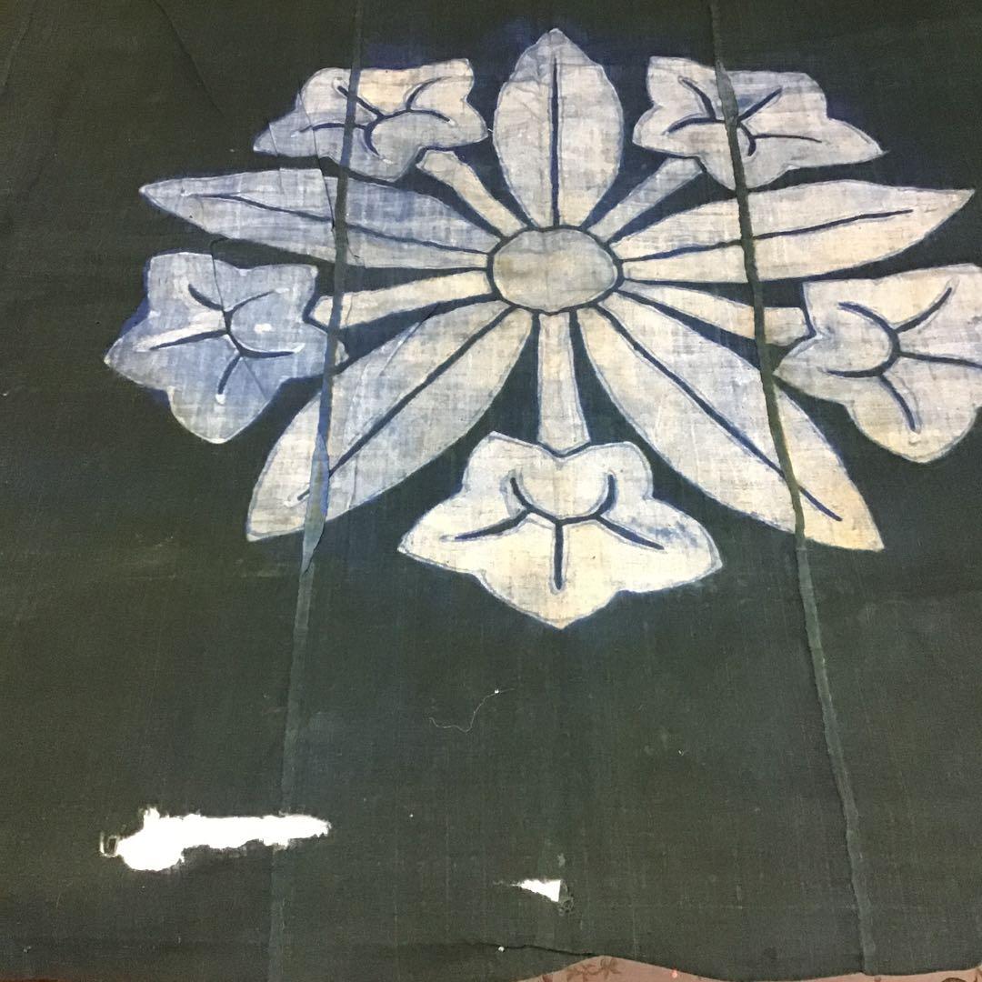 古布油単４枚繋がり濃緑布地、Ａ２３