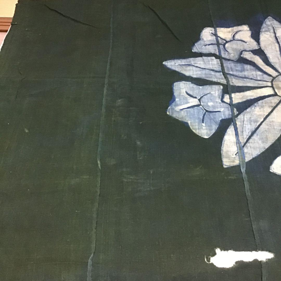 古布油単４枚繋がり濃緑布地、Ａ２３