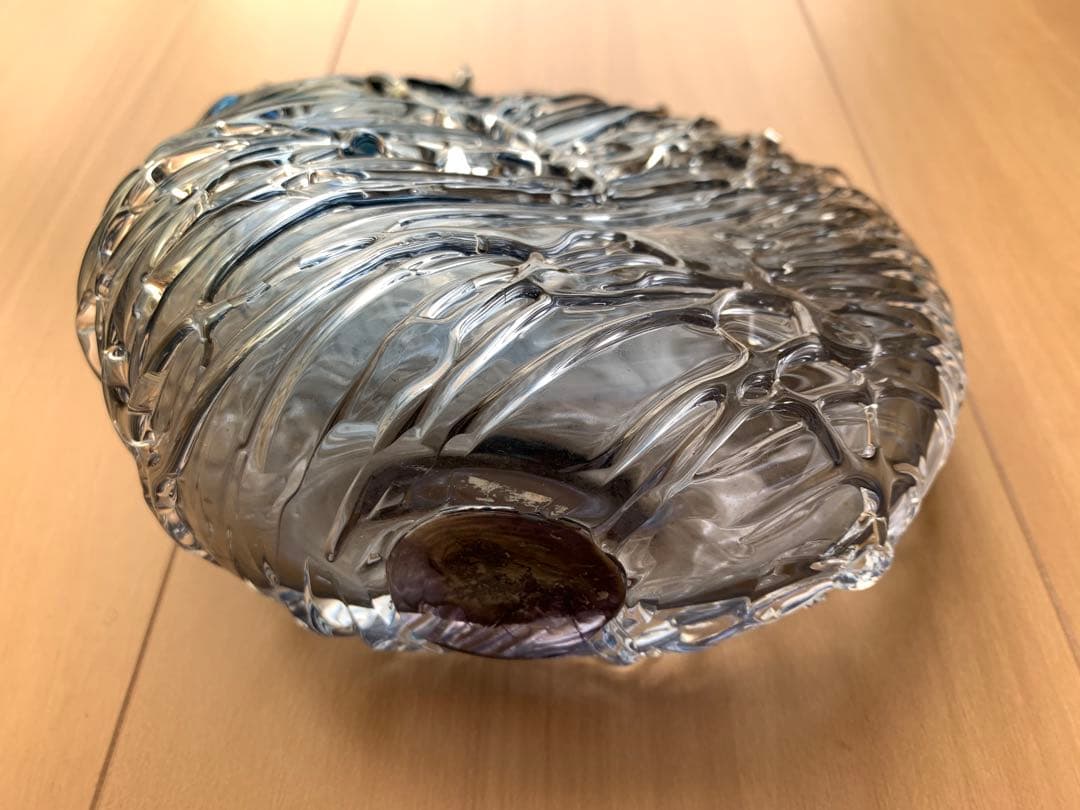 青のグラデーション ガラス花瓶 石垣幸秀