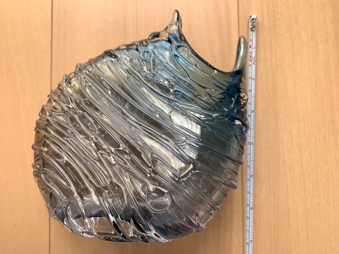 青のグラデーション ガラス花瓶 石垣幸秀