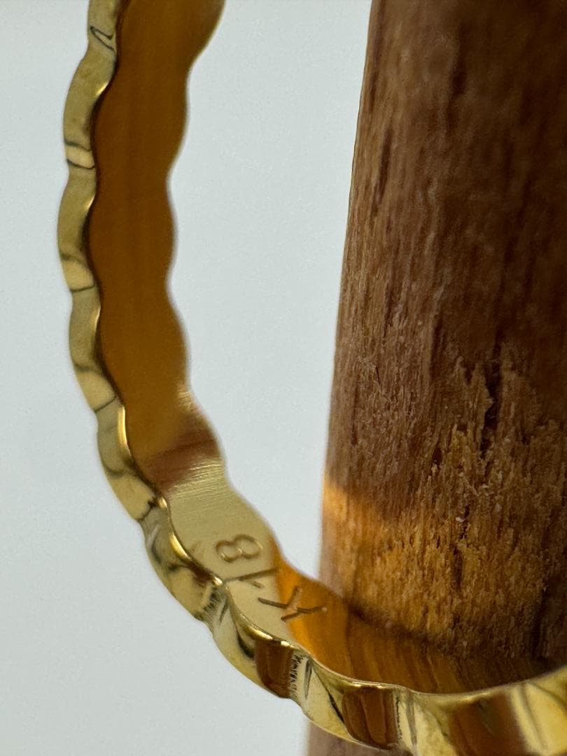 日本製18K ゴールド 編み込みリング1.59g 11号