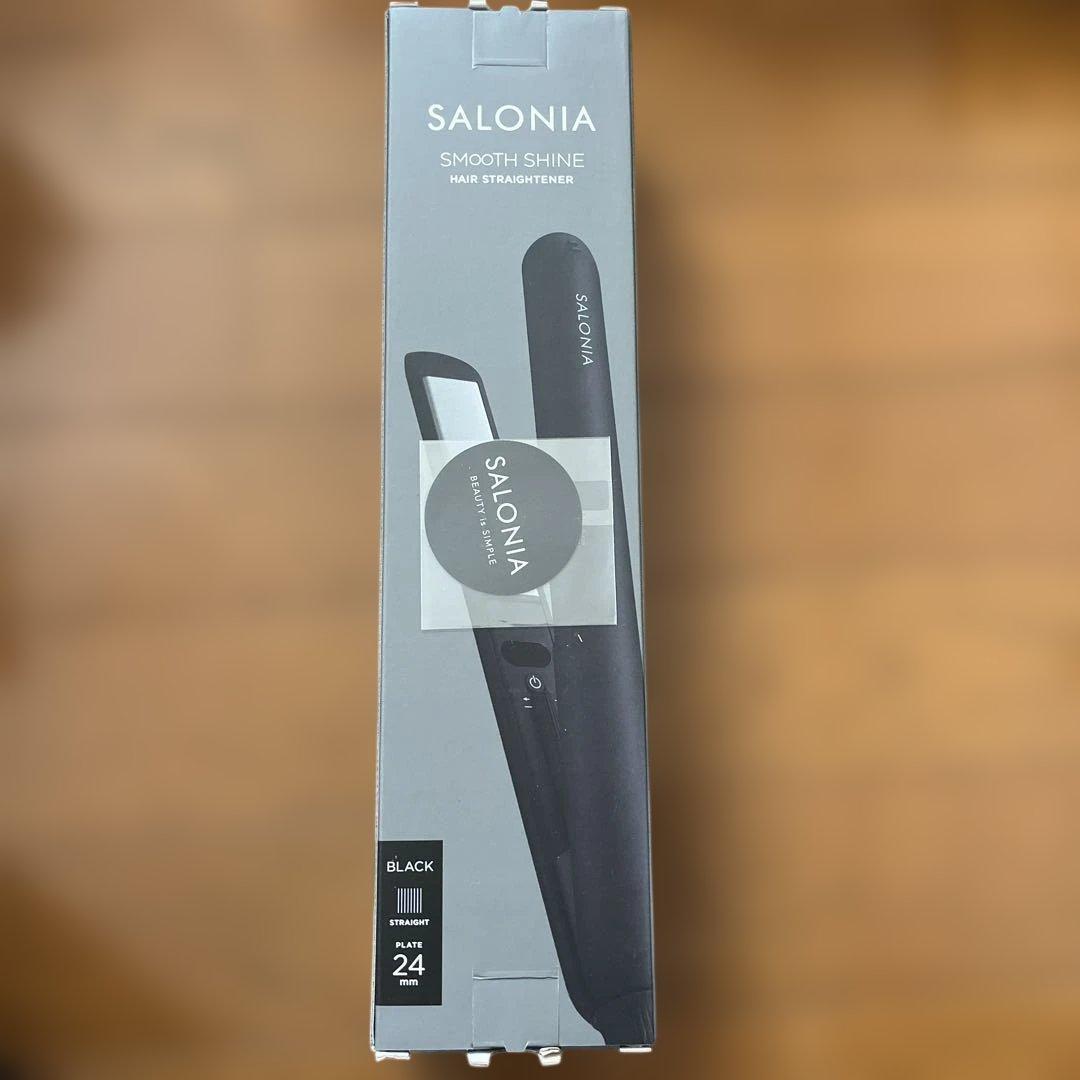 サロニア スムースシャイン ストレートヘアアイロンブラック24mm