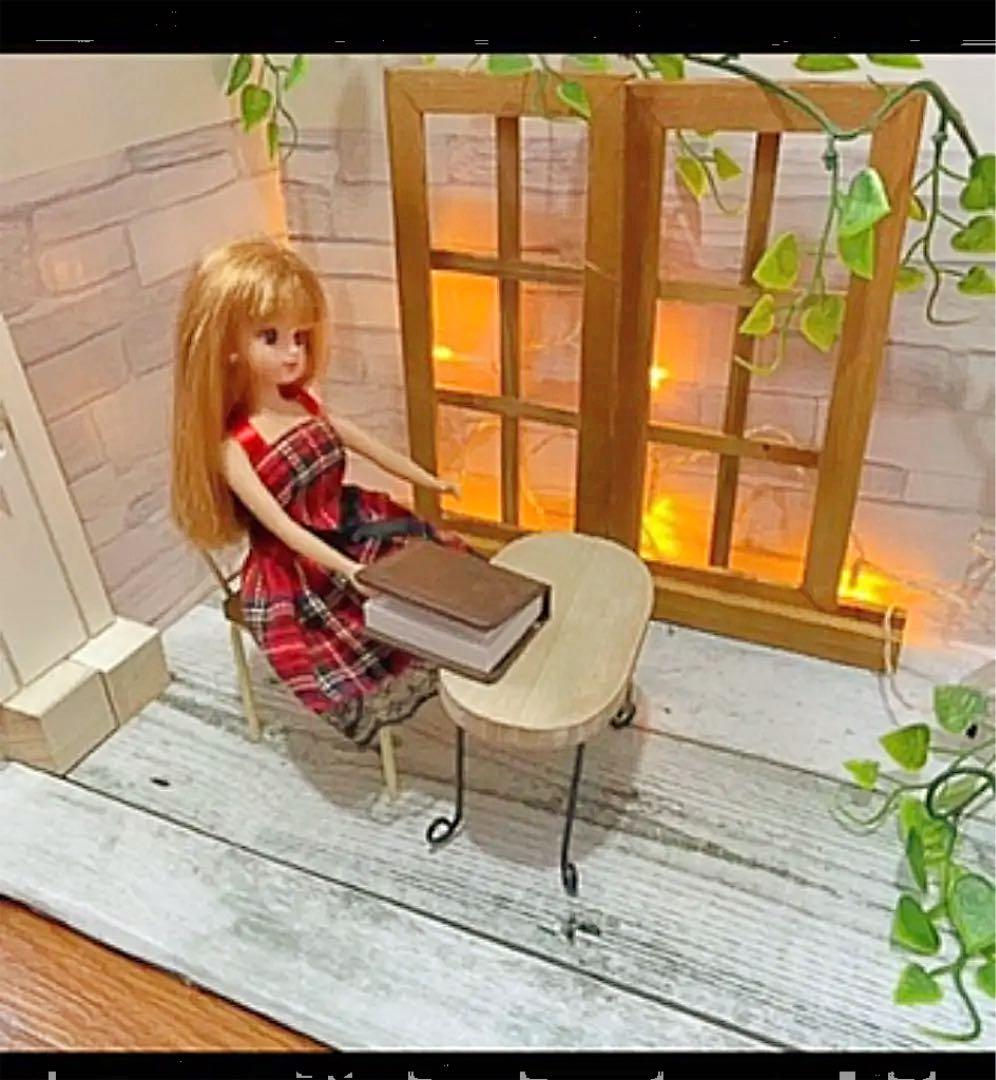 木漏れ日パン屋さん　ドールハウス　ハンドメイド　電池式　ライトアップ