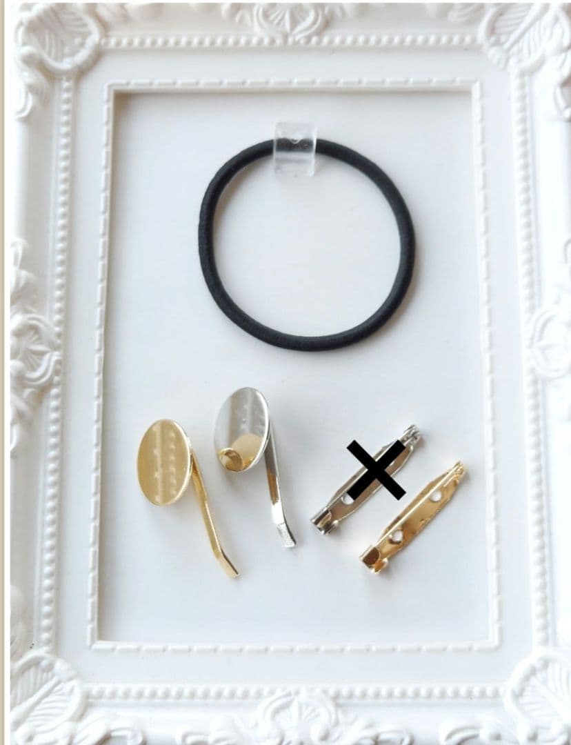 【1692】レジン　和柄　ヘアゴム　ポニーフック　ブロ―チ　ハンドメイド