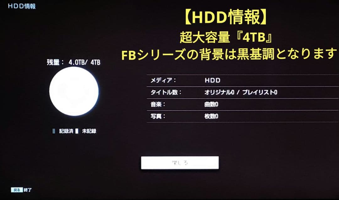 4Kチューナー搭載！4TB！3録！超高画質！SONY BDZ-FBT1000