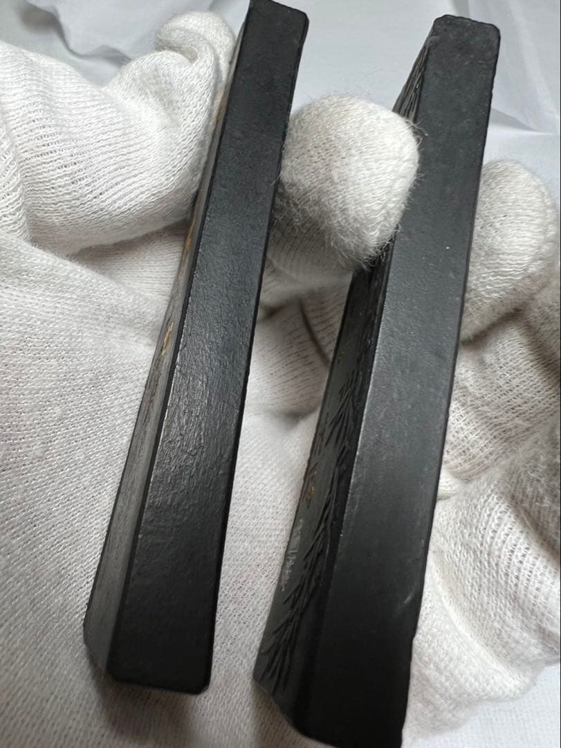 奈良老舗極上油煙一丁型古墨 収集一点もの2点超得