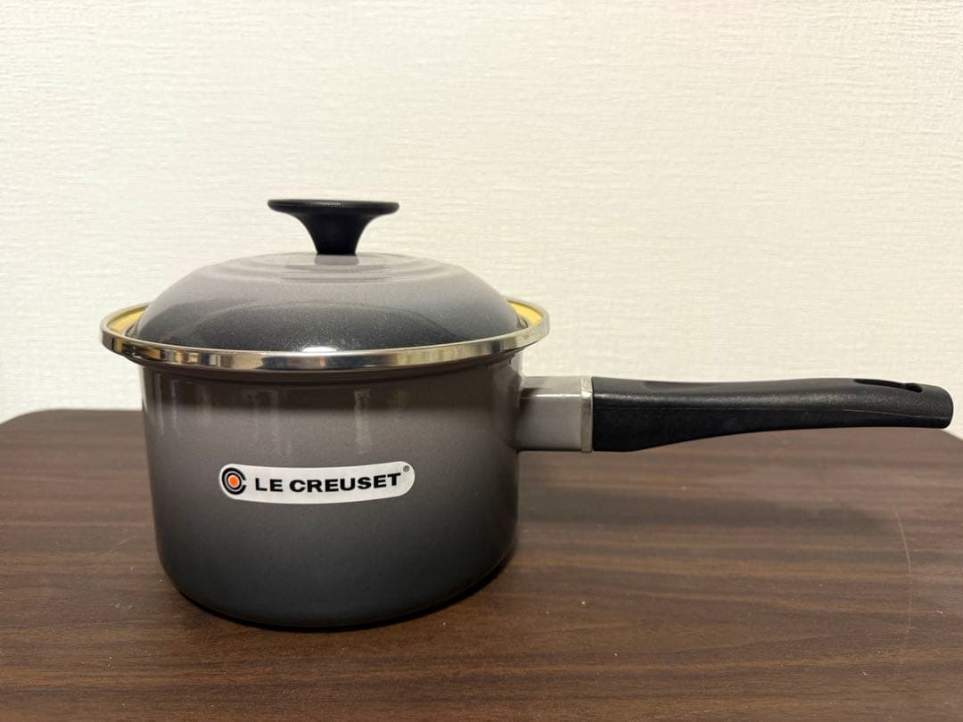 【値下げ】【箱あり(写真要確認)】LE CREUSET 片手鍋 グレー16cm