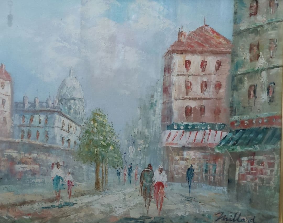 巴里のアンニュイ風景　レトロ豪華額縁