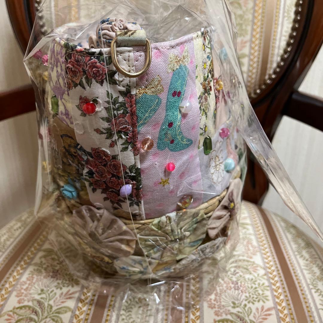 [新品未開封]ユキエモン、リメイクパッチワークかごBAG