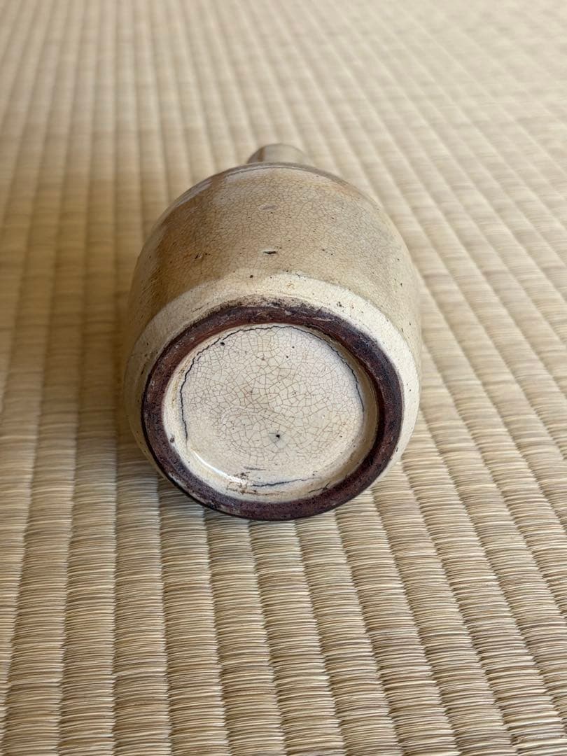 琉球 壺屋焼 粉引徳利 陶器製細長瓶 専用箱付き