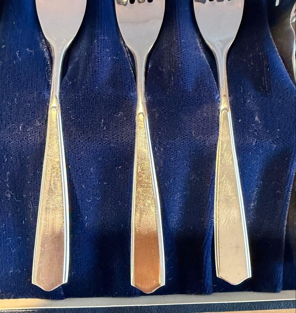 徳力本店 Silver Wing 銀製スプーン＆フォーク 各6本セット 箱入り