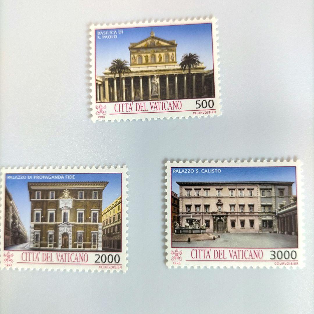 2617 外国切手 バテカン 1993年 宮殿建築 10種完 未使用