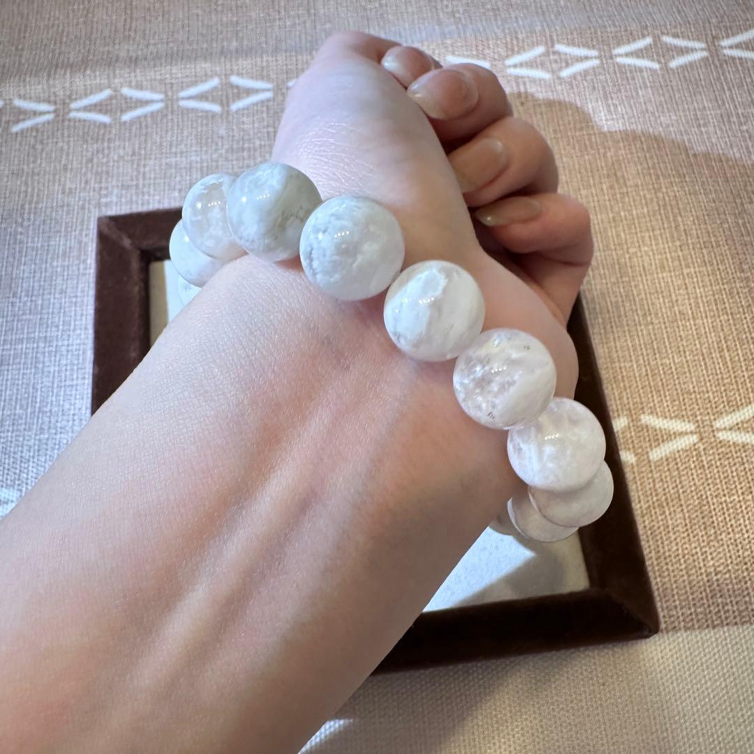 天然スノーファントムブレスレット（4A級白水晶11〜11.8mm）