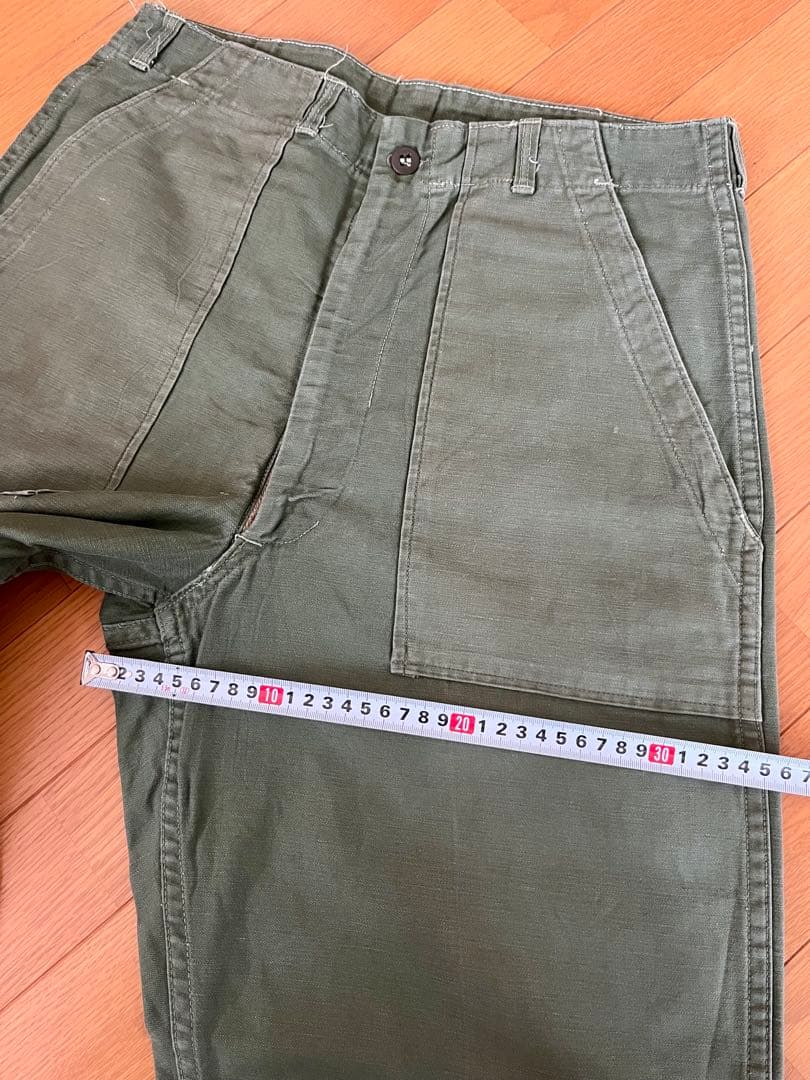 60's ベイカーパンツ ユーティリティパンツ 実物フロント◎BARJOジッパー