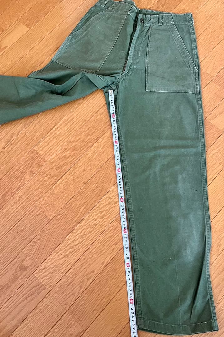 60's ベイカーパンツ ユーティリティパンツ 実物フロント◎BARJOジッパー
