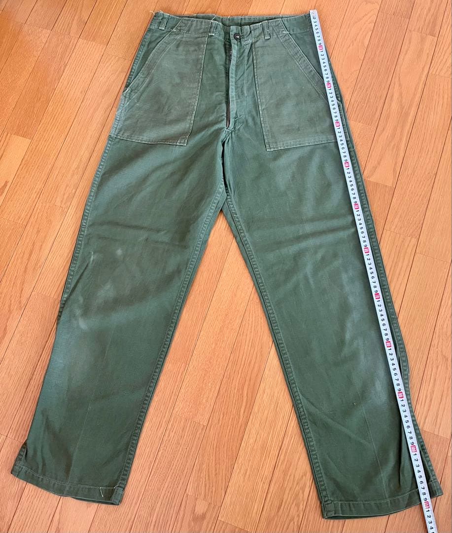 60's ベイカーパンツ ユーティリティパンツ 実物フロント◎BARJOジッパー