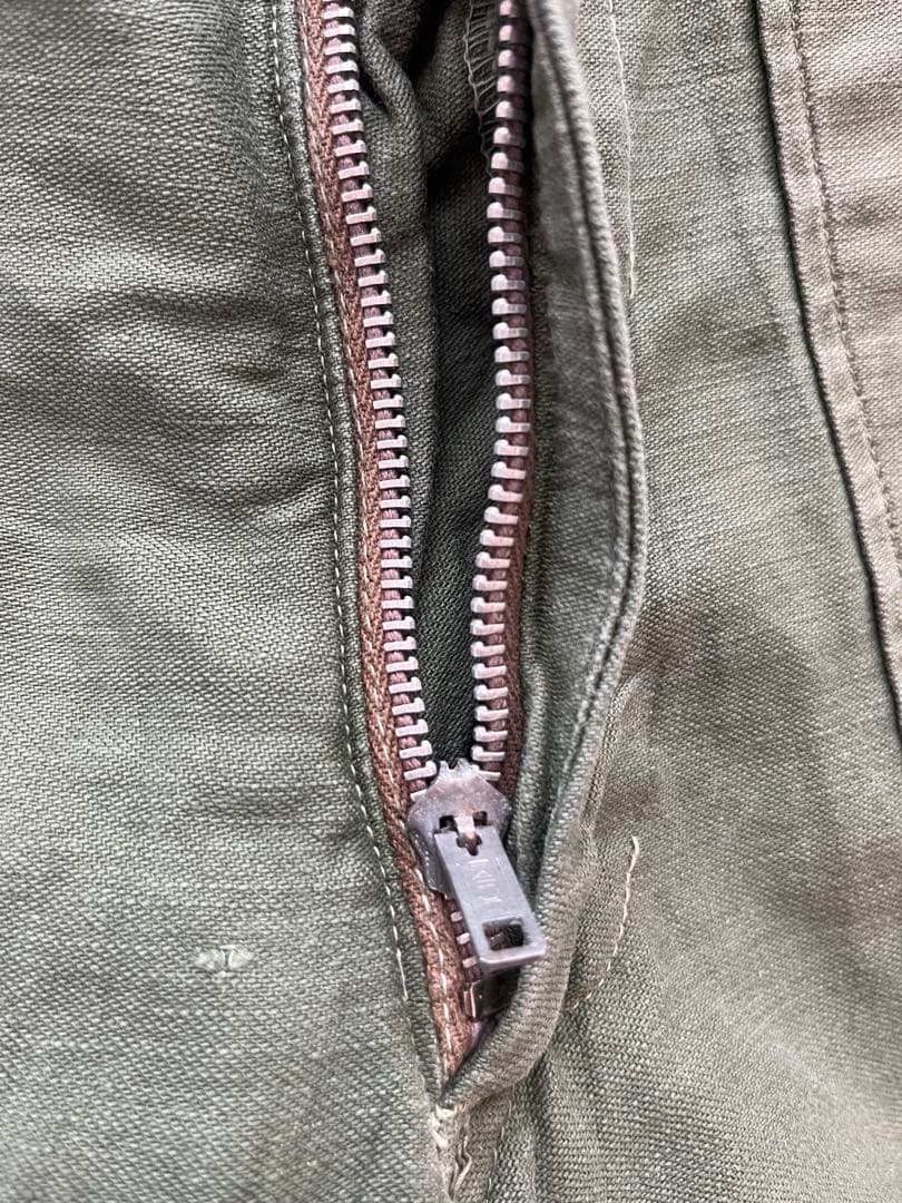 60's ベイカーパンツ ユーティリティパンツ 実物フロント◎BARJOジッパー