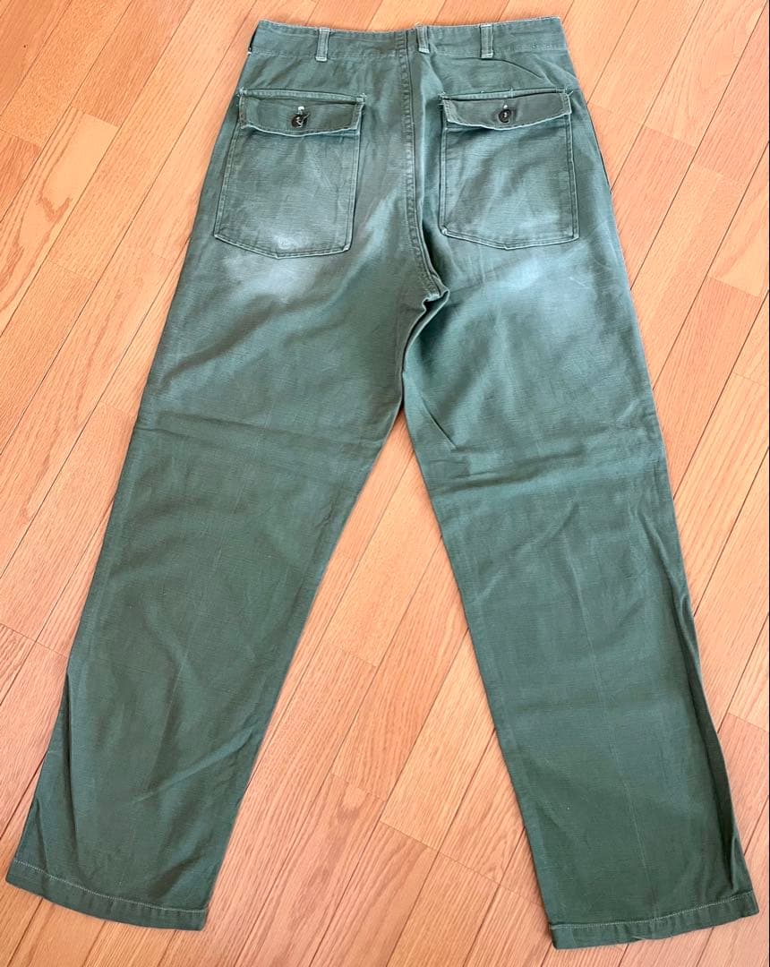 60's ベイカーパンツ ユーティリティパンツ 実物フロント◎BARJOジッパー