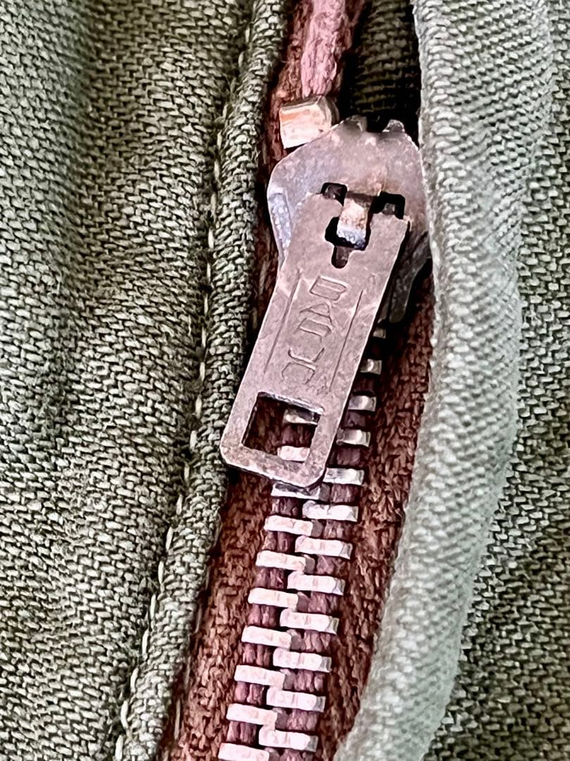 60's ベイカーパンツ ユーティリティパンツ 実物フロント◎BARJOジッパー