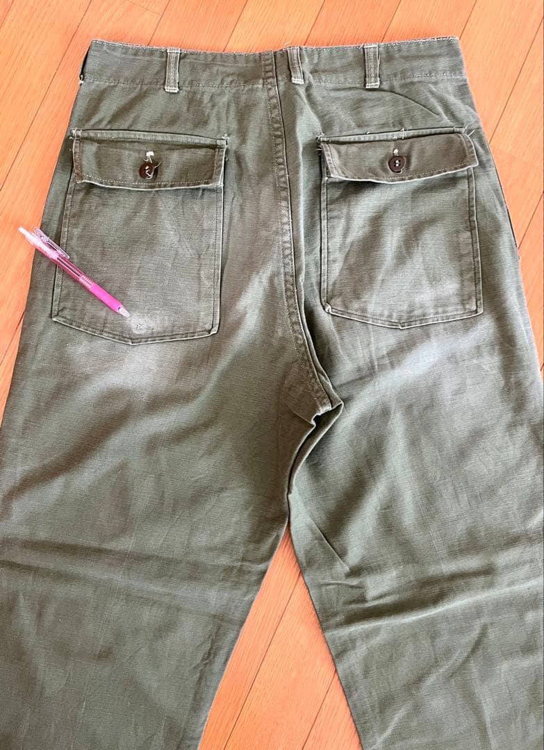 60's ベイカーパンツ ユーティリティパンツ 実物フロント◎BARJOジッパー