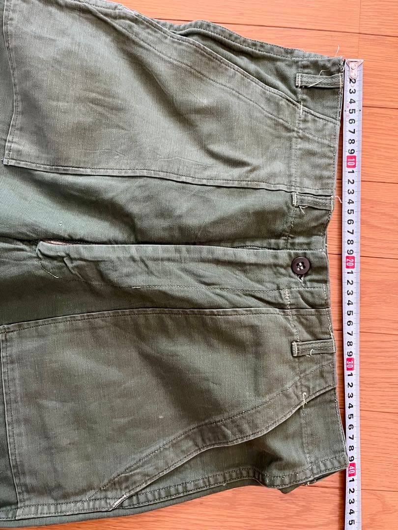 60's ベイカーパンツ ユーティリティパンツ 実物フロント◎BARJOジッパー