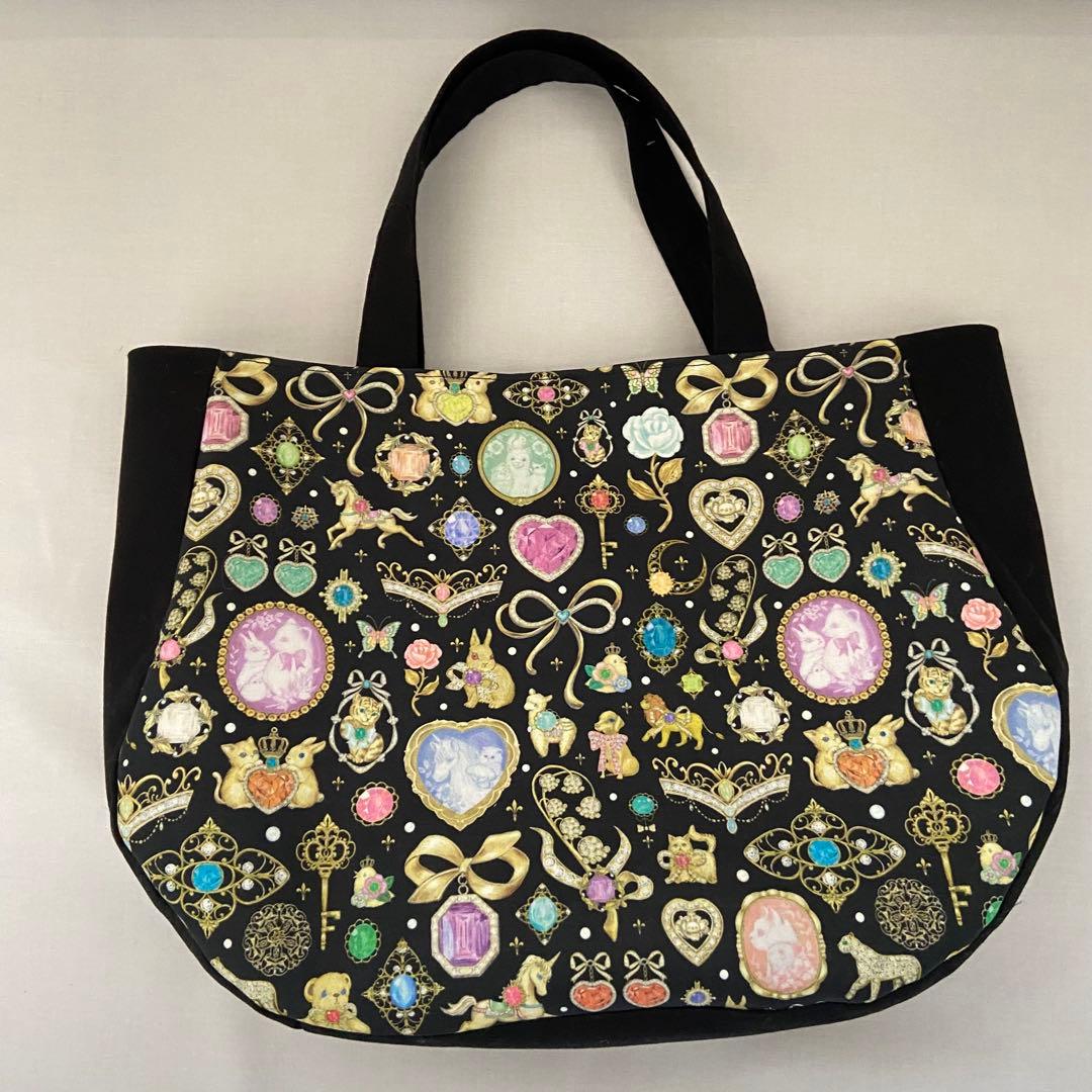 丸型　トートバッグ　ハンドメイド