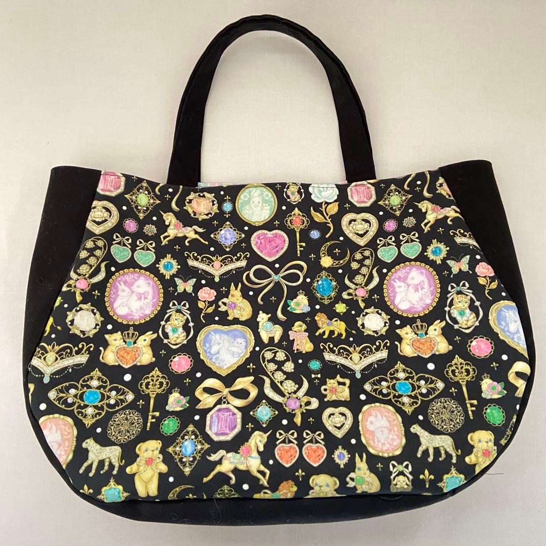 丸型　トートバッグ　ハンドメイド