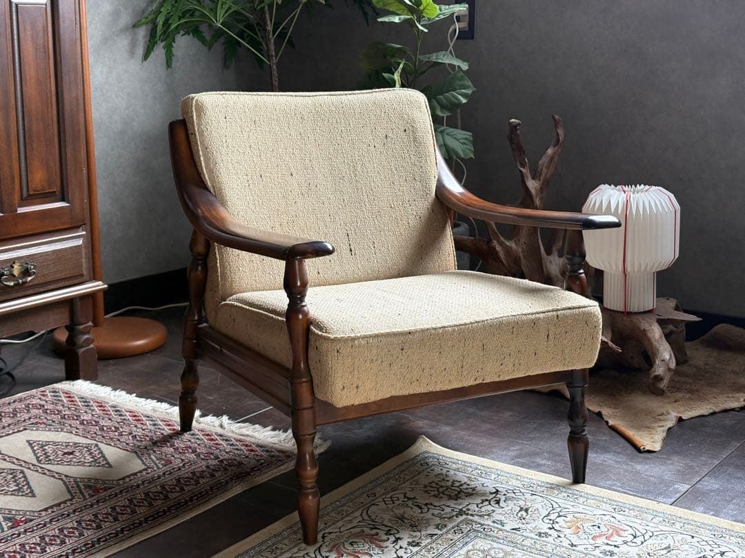 希少　アームソファ　アームチェア　ヴィンテージチェア　オールドカリモク nZ