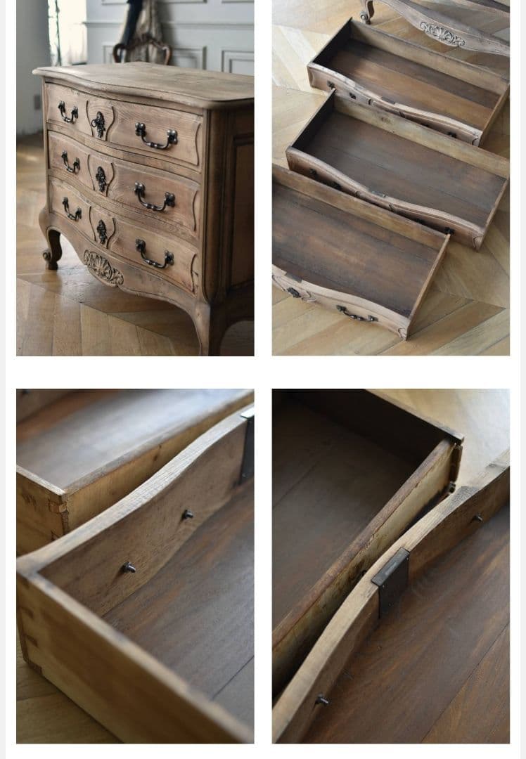 【美品】アンティークチェスト( 無垢材 オーク 剥離)