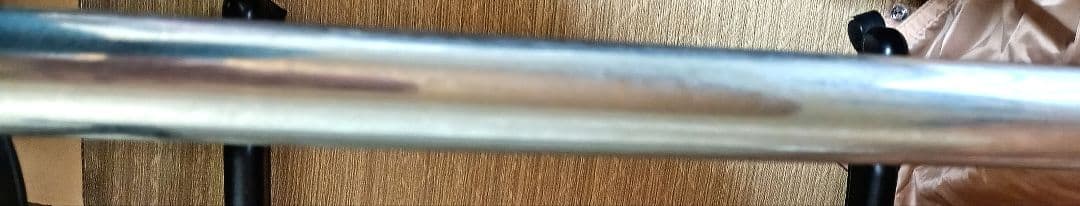 キャスター付きハンガーラック　2本掛け　完成品　金属製丈夫ブラック