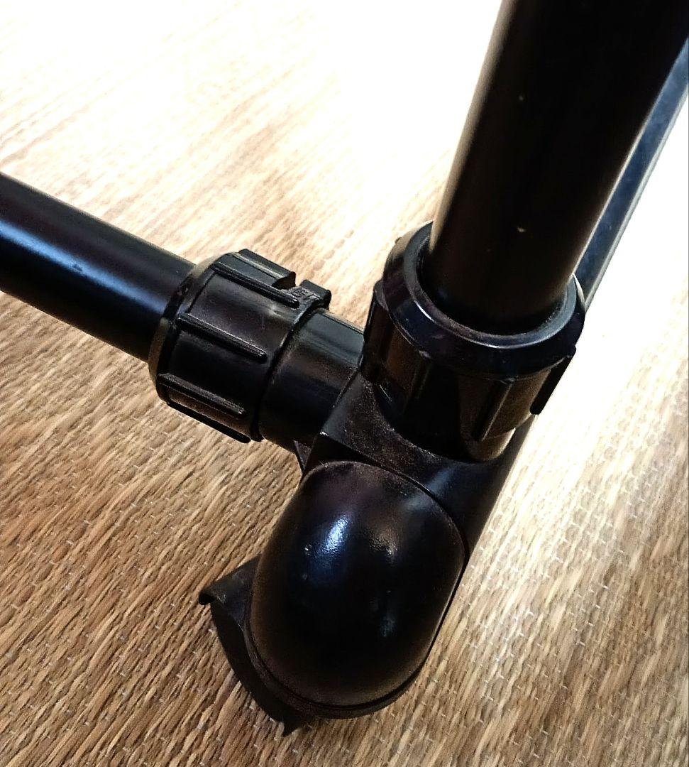 キャスター付きハンガーラック　2本掛け　完成品　金属製丈夫ブラック