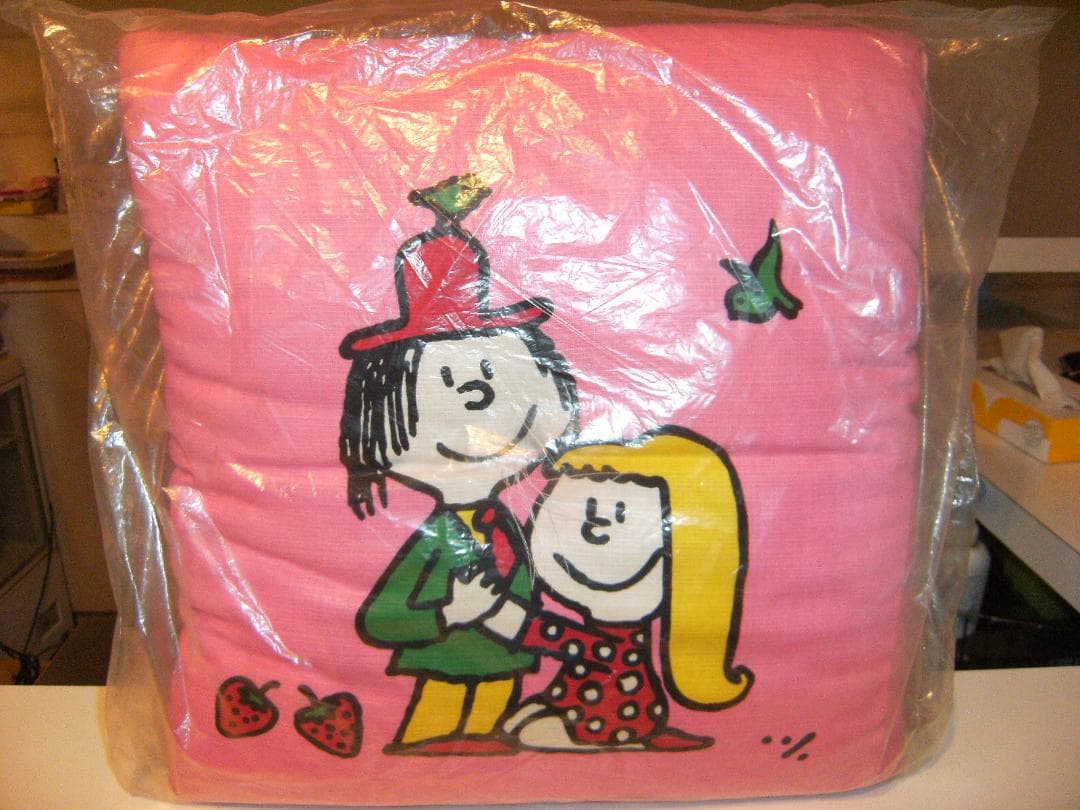 昭和レトロ★日本製★アニメ 原宿系 水森亜土 亜土ちゃん系 クッション 座布団